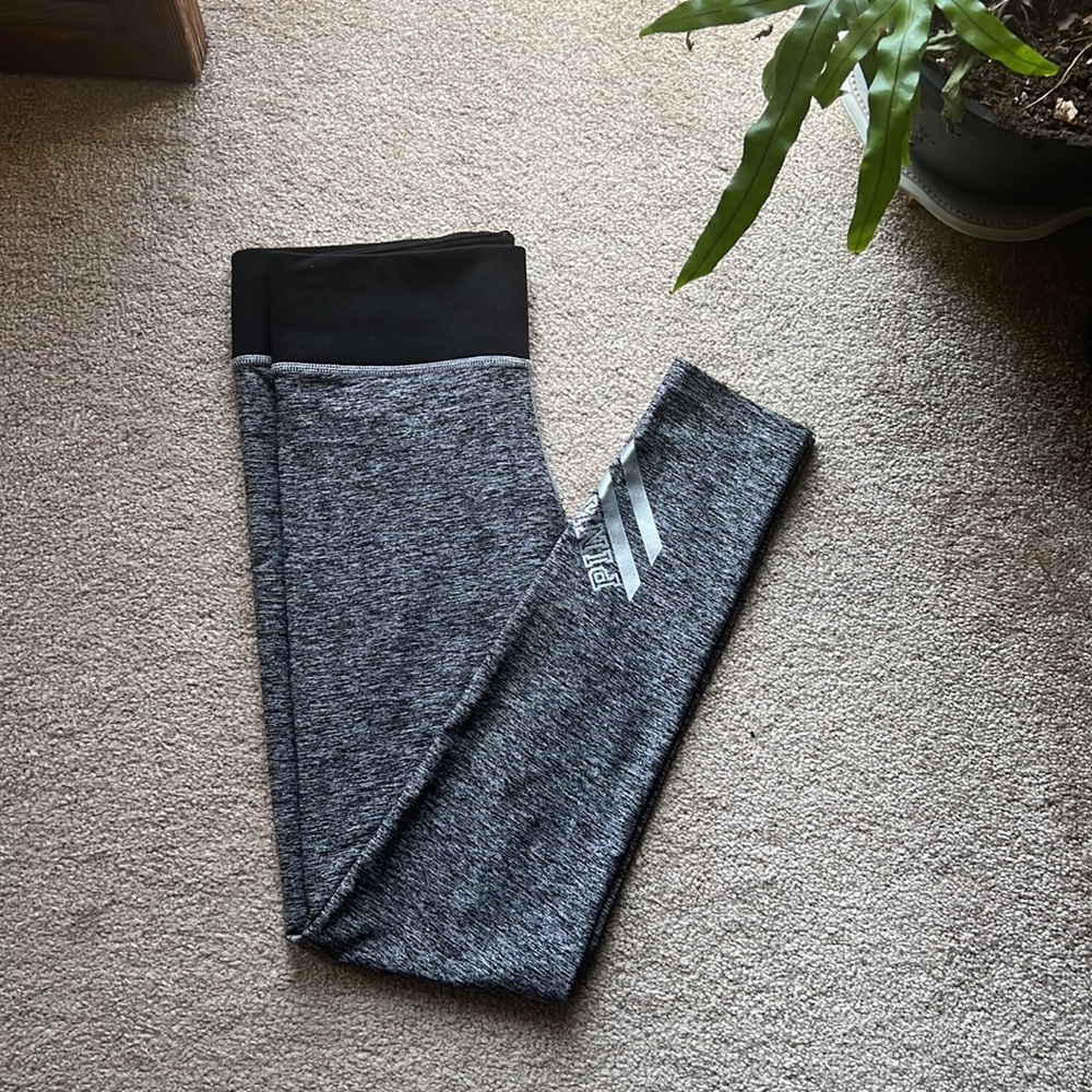 PINK Yoga tights heather gray